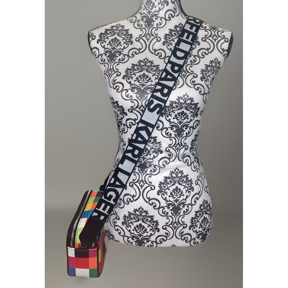 Karl Lagerfeld Paris Maybelle Multicolor Crossbody Camera Bag Handbag NWT $178 - Picture 11 of 12